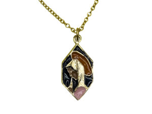 Multicolor Blessed Mother Medal with Chain