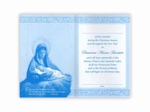 Blessed Mother and Infant Jesus Christmas Card - Image 2
