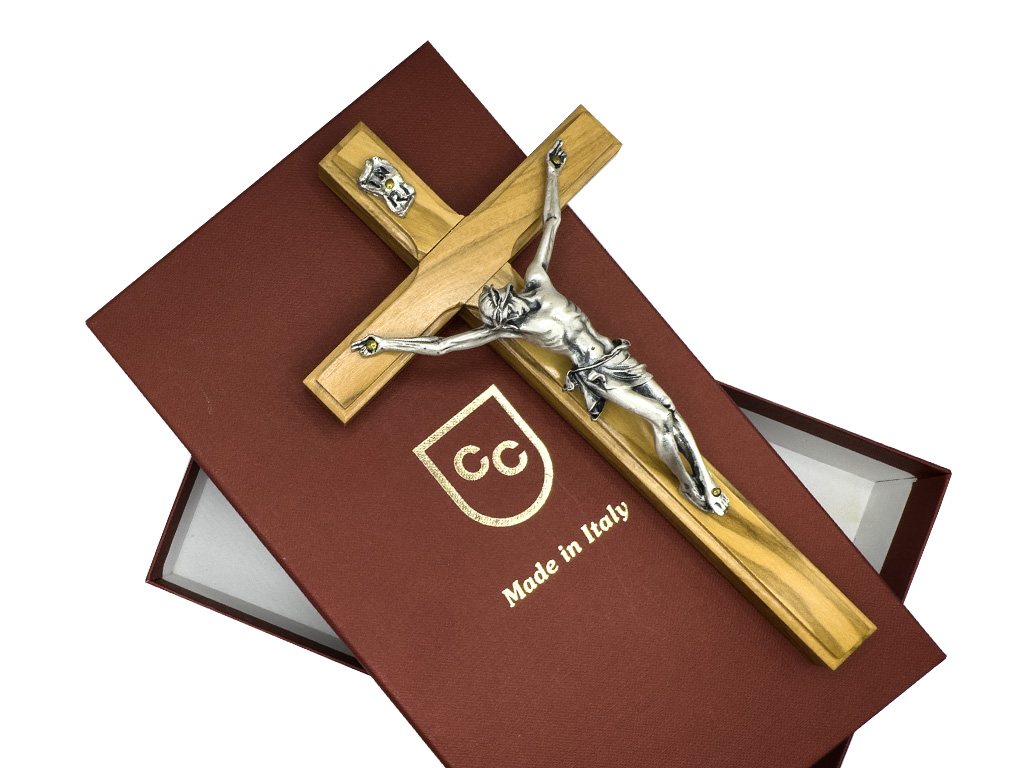 Olive Wood Crucifix (8”) - Image 4