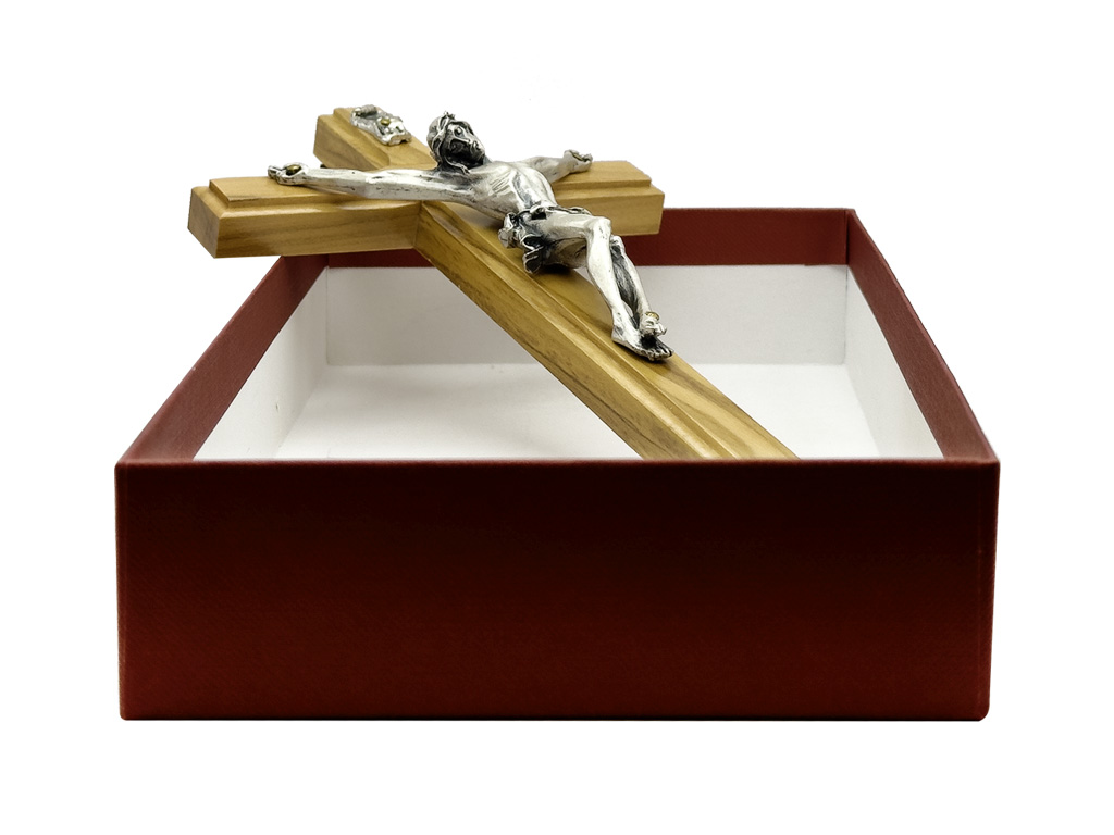 Olive Wood Crucifix (8”) - Image 3