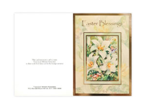 Easter Enrollment Card—Easter Lilies Watercolor