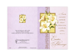 Easter Enrollment Card—Easter Lilies with Scripture