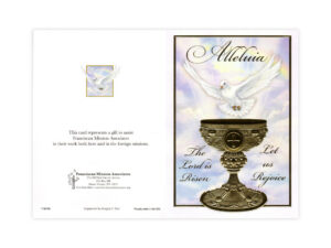 Easter Enrollment Card—Gold Chalice and Dove