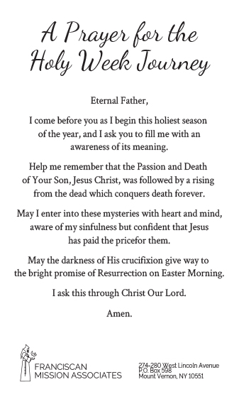 A Prayer for the Holy Week Journey